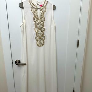 White & Gold Maxi dress